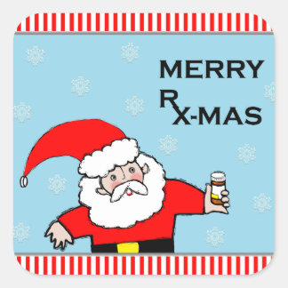 apotheker Kerstvakantie cadeau ideeën Vierkante Sticker