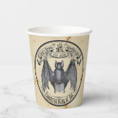 Apotheker Label Vleugel van Bat Paper Cup Papieren Bekers (Achterkant)