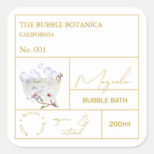 Apotheker Magnolia Bubbelbad Label