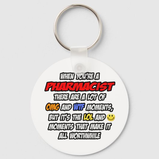 Apotheker ... OMG WTF LOL Sleutelhanger (Voorkant)