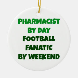 Apotheker per dag Football Fanatic per weekend Keramisch Ornament
