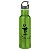 Apotheker Roestvrijstalen Waterfles - Groen (Voorkant)