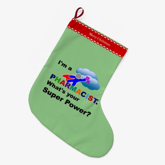 Apotheker Superheld Grote Kerstsok (Voorkant (Hangend))