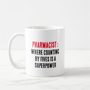 Apotheker: Waar het tellen door vijf een superkrac Koffiemok