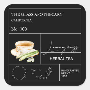 Apothekers Citroenmelisse Kruidenthee Label