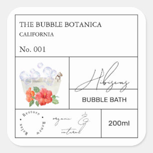 Apothekers Hibiscus Bubbelbad Label