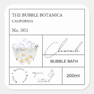 Apothekers Kamille Bubbelbad Label