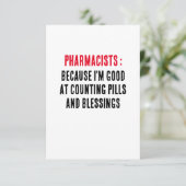 Apothekers: Omdat ik goed ben in het tellen van pi Bedankkaart (Staand voorkant)