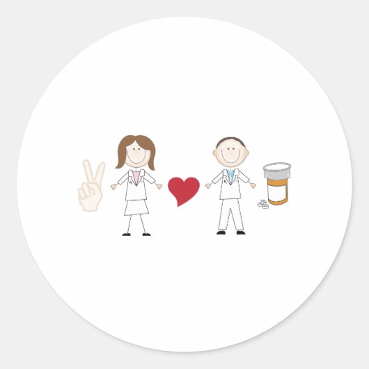 apothekers ronde sticker (Voorkant)