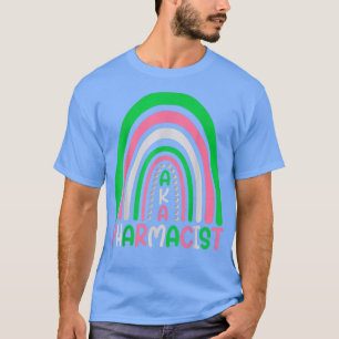 apothekers schattige regenboog apotheker grappig t-shirt