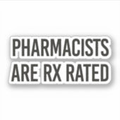 Apothekers zijn RX beoordeeld Sticker (Voorkant)