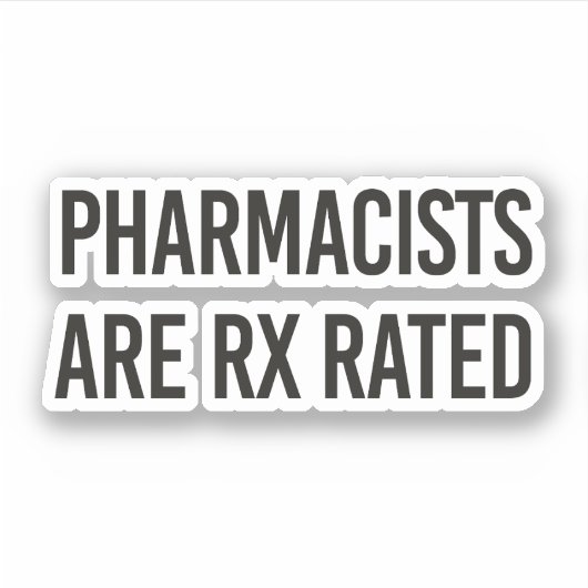 Apothekers zijn RX beoordeeld Sticker (Voorkant)