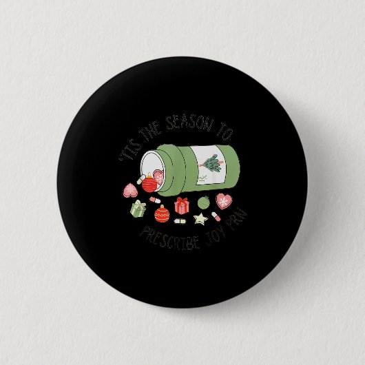 Apothekersassistent Kerst Apotheek Afstuderen Ronde Button 5,7 Cm (Voorkant)