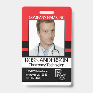 Apothekersassistent - Rood en Zwart Badge