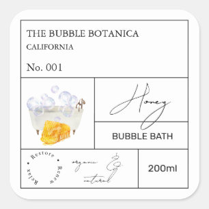 Apothekershoning Bubbelbad Label
