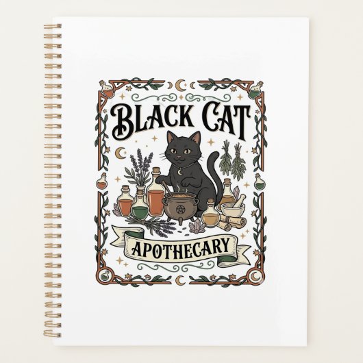 Apothicaire Chat Noir Chat Sorcière Mystique Apoth (Devant)
