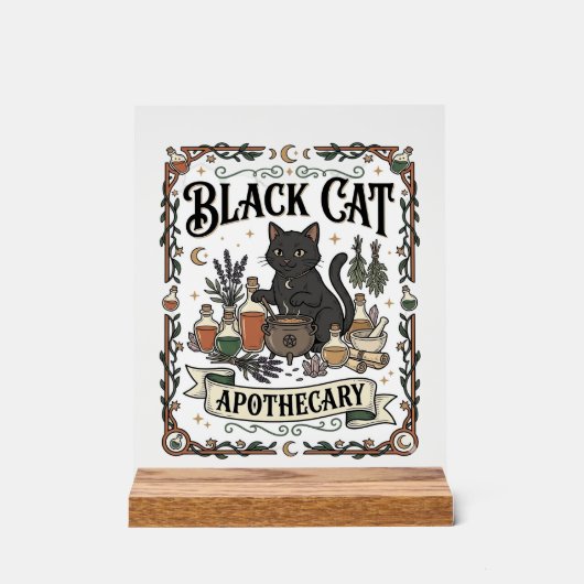 Apothicaire Chat Noir Chat Sorcière Mystique Apoth (Recto)