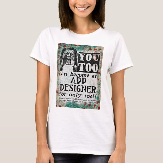 App Designer — Funny  Retro T-shirt (Voorkant)