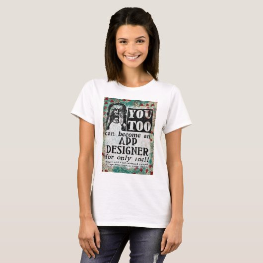 App Designer — Funny  Retro T-shirt (Voorkant volledig)