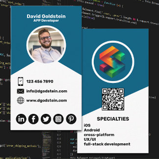 App Developer - Blue Visitekaartje