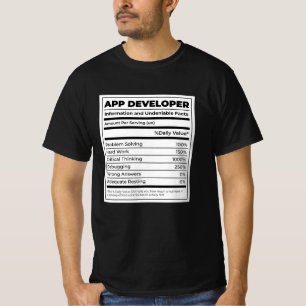 App Developer Funny neutritunal Gift T-shirt