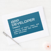 App Developer Geek Definition Rechthoekige Sticker (Envelop)