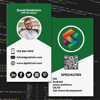App Developer - Green Visitekaartje