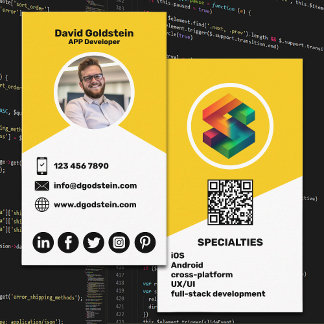 App Developer - Yellow Visitekaartje