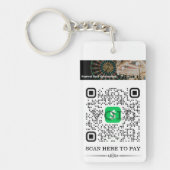 App- en Venmo-QR-code op maat gepersonaliseerde Sl Sleutelhanger (Voorkant)