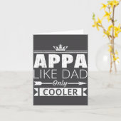 Appa Cooler Funny Korean Dad Father's Day Quote  Kaart (Gele Bloem)