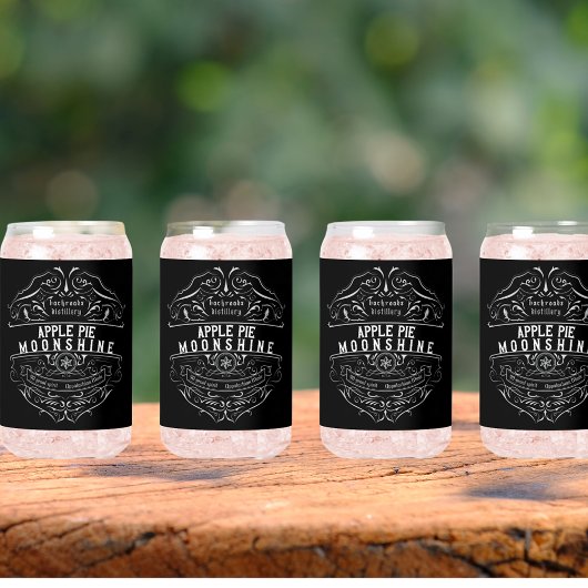 Appalachia Moonshine Label Blikvorm Glas