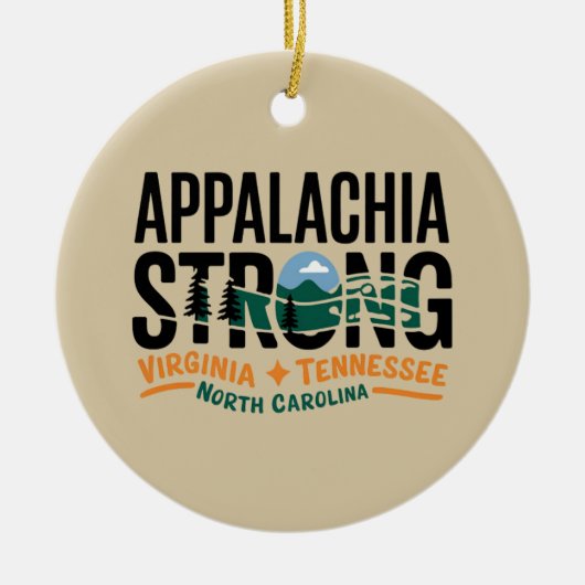 Appalachia Strong Mountain Outdoors Hiking NC Keramisch Ornament (Voorkant)