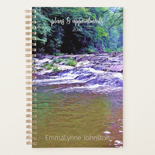 Appalachian Mountain Creek Aangepast wekelijks Planner (Voorkant)