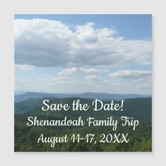 Appalachian Mountains I Shenandoah Save the Date (Voorkant)
