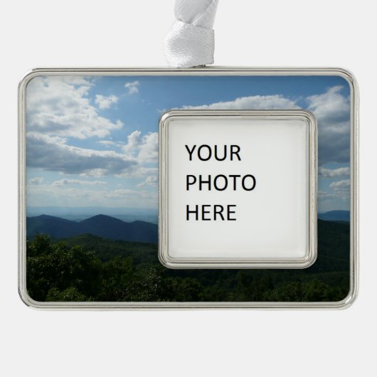 Appalachian Mountains II Shenandoah Verzilverd Kader Ornament (Voorkant)