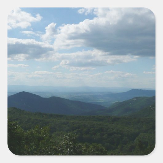 Appalachian Mountains II Shenandoah Vierkante Sticker (Voorkant)