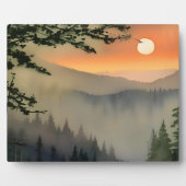 Appalachian Sunrise Waterverf Digital Art Fotoplaat (Voorkant)