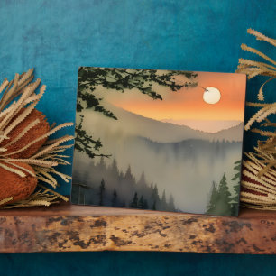 Appalachian Sunrise Waterverf Digital Art Fotoplaat