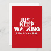 Appalachian Trail "Gewoon blijven lopen" Rode Kaar Feestdagenkaart (Voorkant / Achterkant)