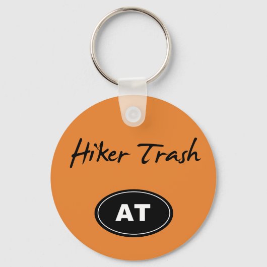 Appalachian Trail Hiker Trash Oranje Sleutelhanger (Voorkant)