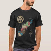 Appalachian Trail Hiking Map T-shirt (Voorkant)