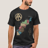 Appalachian Trail Hiking Map T-shirt (Voorkant)