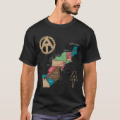 Appalachian Trail Hiking Map T-shirt (Voorkant)