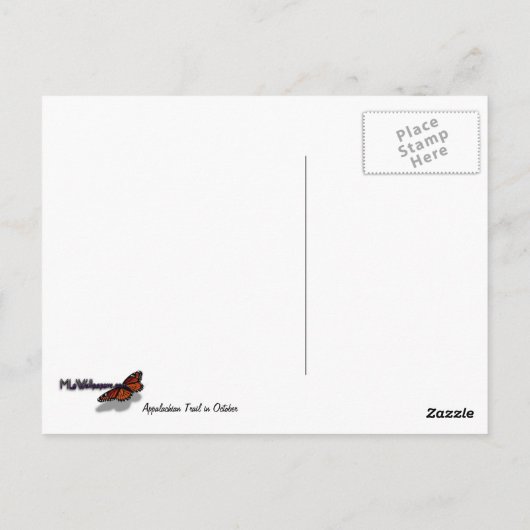 Appalachian Trail in oktober in Shenandoah Briefkaart (Achterkant)