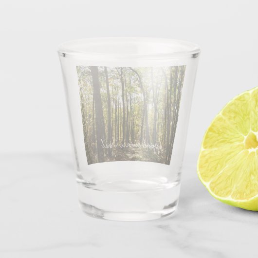 Appalachian Trail in oktober in Shenandoah Shot Glas (Achterkant)