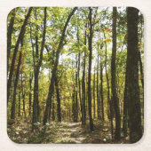 Appalachian Trail in oktober in Shenandoah Vierkante Kartonnen Onderzetter (Voorkant)