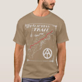 Appalachian Trail Map Retro  Staten T-shirt (Voorkant)