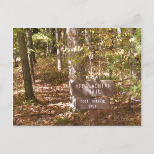 appalachian trail sign pennsylvania fall briefkaart