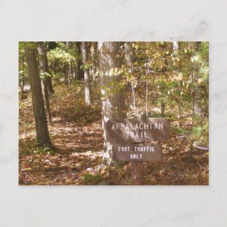 appalachian trail sign pennsylvania fall briefkaart