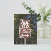 Appalachian Trail Sign with Hikers Icon Briefkaart (Staand voorkant)